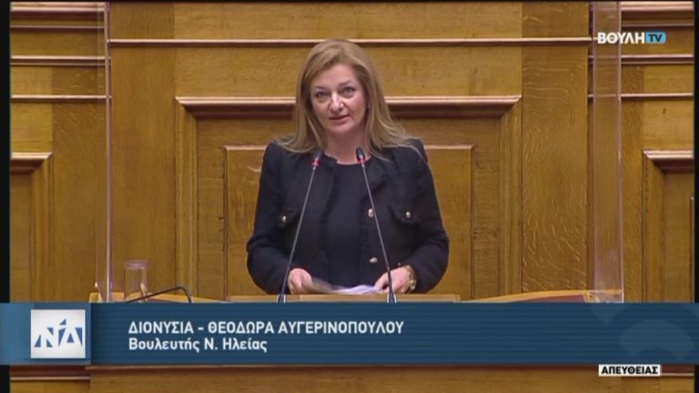 Ομιλία Αυγερινοπούλου στην Ολομέλεια της Βουλής για το Κρατικό Προϋπολογισμό του 2021