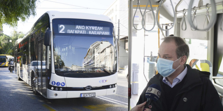Έρχονται τα ηλεκτροκίνητα λεωφορεία- Σε δοκιμαστική διαδρομή ο Κώστας Καραμανλής (pics)