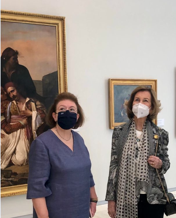Λίνα Μενδώνη: Ξενάγησε στην Εθνική Πινακοθήκη τη βασιλομήτορα Σοφία της Ισπανίας