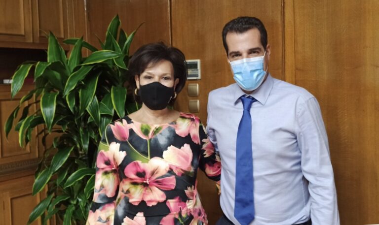 Συνάντηση της Ασημίνας Σκόνδρα με το νέο Υπουργό Υγείας Θάνο Πλεύρη
